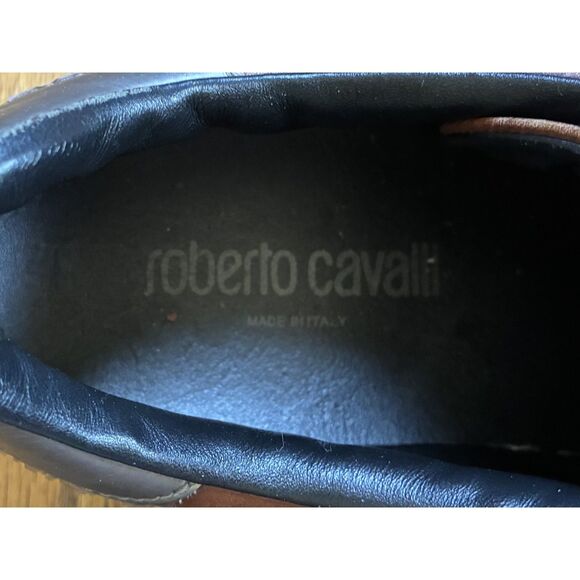 ROBERTO CAVALLI Brown Lace Up Sneaker Shoes  Mens Size EU 41  US 8.5